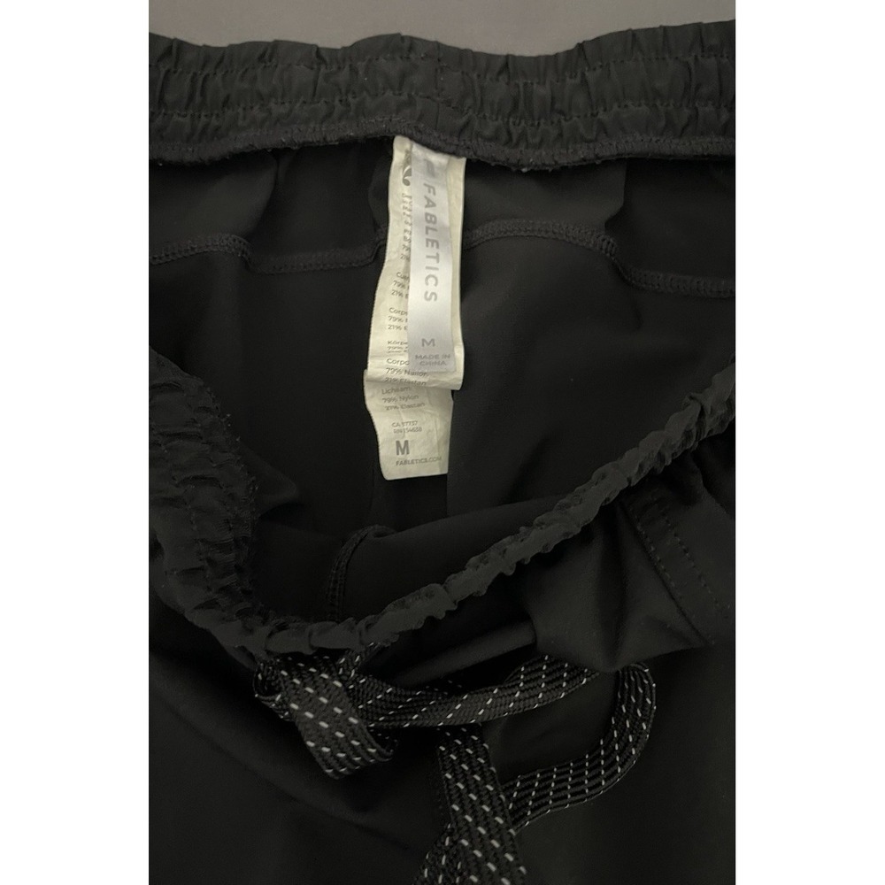 Fabletics Joggers Track Pants Women's Medium Black Stretch Lightweight Running - Picture 4 of 12
